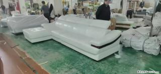 【大厂仿真皮沙发】实木框架，高回弹海绵45密度。全新包装，质量非常好，3.6米右贵妃 - 晋城28生活网 jincheng.28life.com